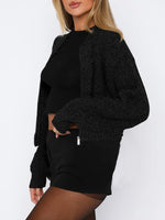 Zip Up Long Sleeve Cardigan