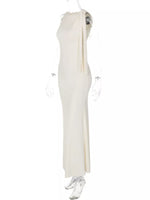 Sleeveless Maxi Dress with Draping Detail
