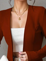 One Button Long Sleeve Blazer