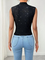 Surplice Sleeveless Slim Blouse