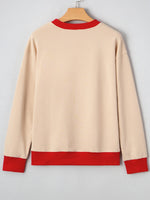 GAME DAY Letter Graphic Round Neck Sweatshirt