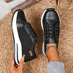 Lace-Up Platform Sneakers