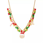 18K Gold-Plated Christmas Charm Necklace