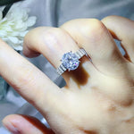 3 Carat Moissanite Oval 925 Sterling Silver Ring