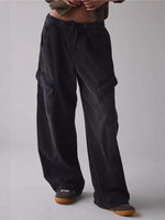 Drawstring Waist Cargo Jeans