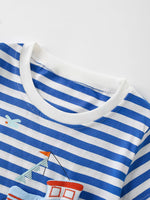 Children's Nautical Adventure Striped Short Sleeve Tee