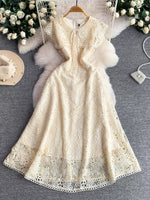Lace Sleeveless A-Line Dress