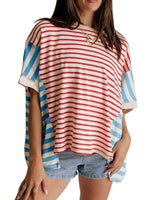 Colorful Striped Oversized T-Shirt