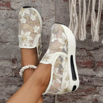 Round Toe Platform Slip-Ons