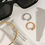 Stainless Steel Zircon Open Ring