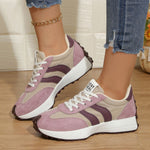 Round Toe Lace Up Sneakers