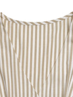 Striped Button-Front Wide Leg Jumpsuit