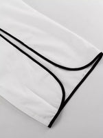 Contrast Trim Sleeveless Top and Wide-Leg Pants Set