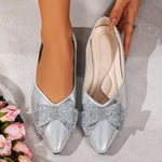 Bow Point Toe Slip-Ons