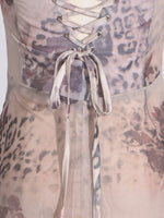Printed Sweetheart Neck Bodycon Maxi Dress