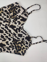 Leopard Sweetheart Neck Maxi Dress