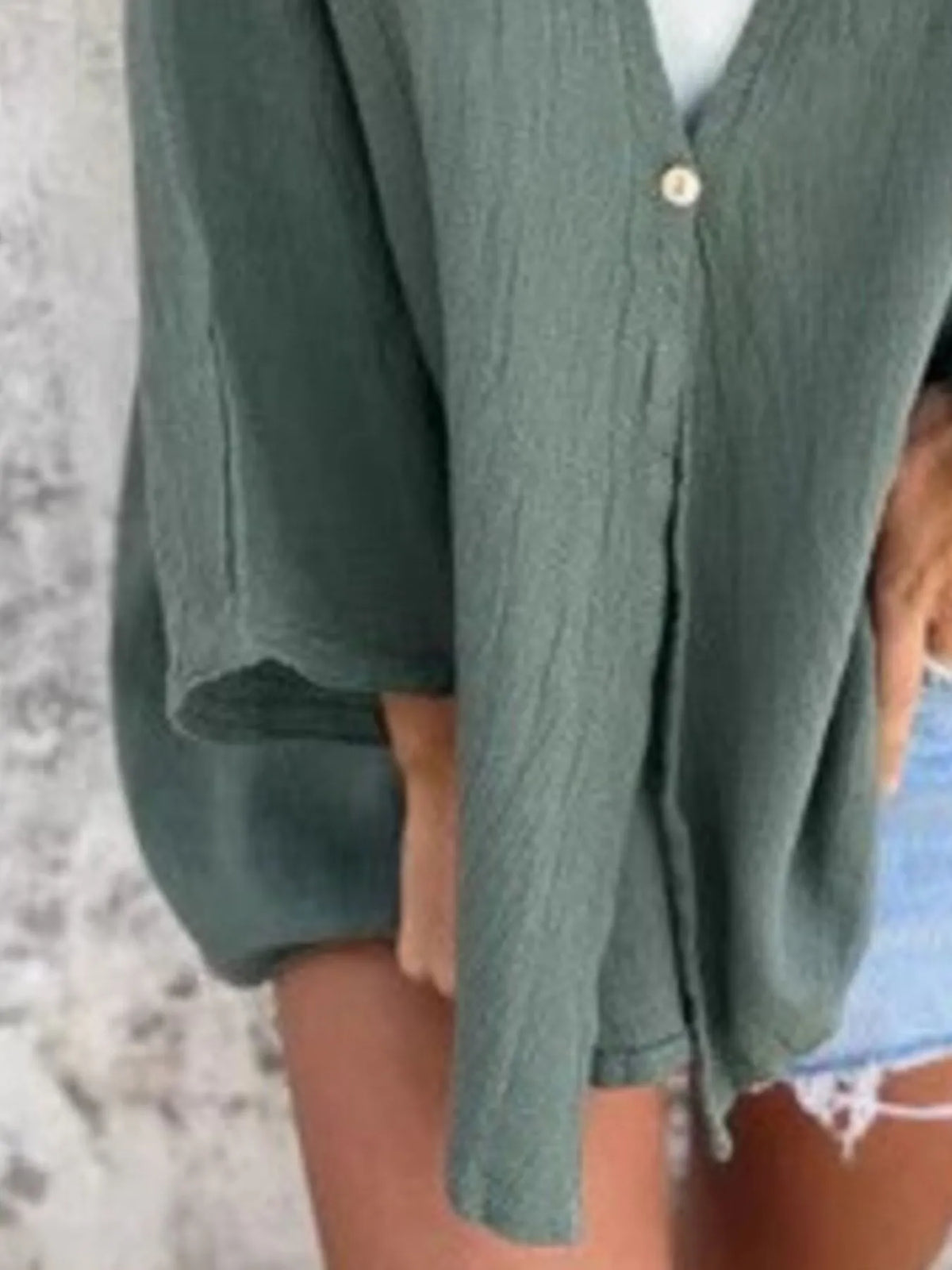 Full Size Oversized Button-Up Cardigan Plus Size