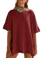 Oversized Round Neck Drop-Shoulder T-Shirt
