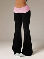 High-Waisted Polka Dot Flare Pants