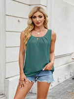 Ruched Scoop Neck Tank