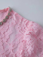 Lace Long Sleeve Midi Dress