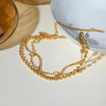 18K Gold-Plated Layered Inlaid Zircon Bracelet