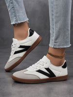 Contrast Round Toe Sneakers