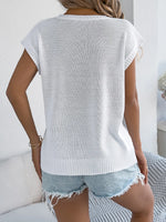 Cable-Knit Round Neck Knit Top