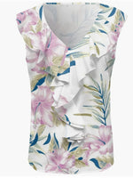 Printed V-Neck Tank