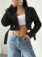 Double-Breasted Cropped Outerwear