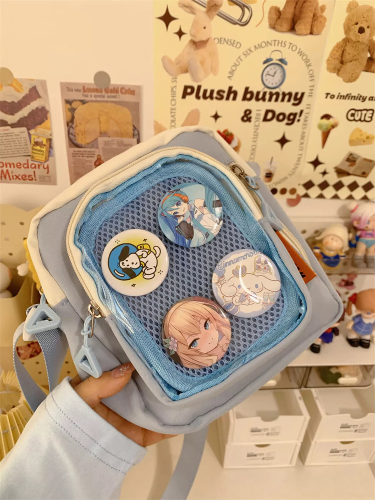 Badge Display Crossbody Bag