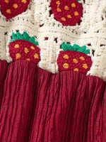 Children's Crochet Ruffle Trim Jumpsuit