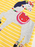 Children'sStriped Unicorn Applique Dress