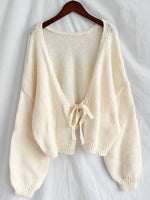 Tied Drop Shoulder Cardigan