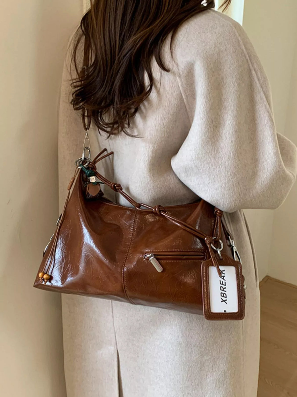 Vintage Style PU Leather Shoulder Bag