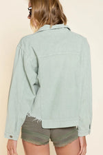 POL Button Down Corduroy Trucker Jacket