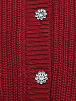 Pearl Embellished Button Up Cardigan