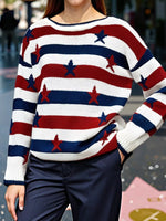 Stars and Stripes Long Sleeve Sweater
