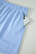 Casual Polo Collar Sleeveless Top and Shorts Set