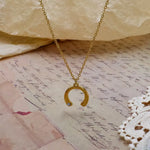18K Gold-Plated Horseshoe Pendant Necklace