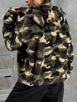 Fuzzy Camo Zip-Up Hoodie