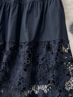 Lace Tiered Elastic Waist Skirt