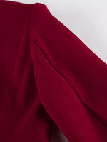 Lapel Collar Blazer and Wide-Leg Pants Set