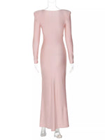 Twisted Long Sleeve Maxi Dress