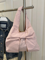Ruched Bow Shoulder Bag