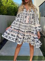 Printed Tiered Babydoll Dress