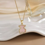18K Gold-Plated Bear Pendant Necklace