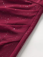 Glitter Slit Maxi Dress