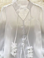 Sheer Floral Embellished Shirt