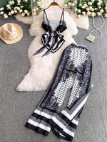 Tie Back Printed Cami and Pants Set